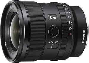 Sony Fe 20mm f1.8 G Full-Frame Large-Aperture Ultra-Wide Prime Angle G Lens, Model: sel20f18g,Black