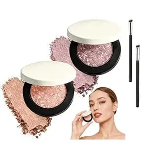 Multicolor Metallic Eyeshadow, 2026 New Multi Chromatic Shimmer Eyeshadow, Buildable Eye Shadow Palette For Daily Makeup, High Pigment Eye Shadow For All Skin Tones (2pcs, 01+02)