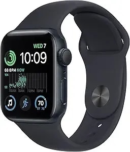 Apple Watch Se (2nd Gen) (Gps, 40mm) - Midnight Aluminum Case With Midnight Sport Band, S/M (Renewed)
