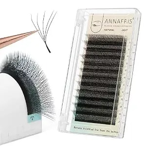 5d Premade Fan W Shape Eyelash Extensions 0.07 C Curl 9mm Volume Self Fanning False Lashes Makeup Supplies Professional Use Lash Extension(0.07 C, 9mm)