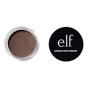 E.L.F. Luminous Putty Bronzer, Lightweight Putty-To-Powder Bronzer For A Radiant, Glowing Finish, Highly Pigmented, Vegan & Cruelty-Free, Island Hopping