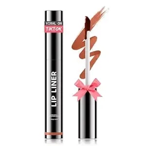 Lip Stain Long Lasting & Waterproof Lip Liner, Non-Stick Cup Highly Pigmented Natural Finish, Lip Gloss For All-Day Color Hold (Nude)