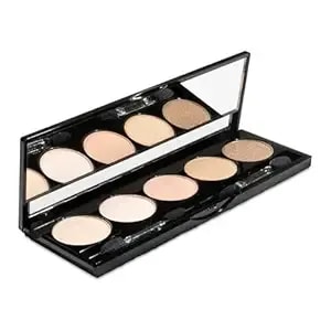 Juwel Cosmetics Eye Shadow Palette, Talc-Free Highly Pigmented Pressed Powder, Eye Makeup Palette That Blends Perfectly, 5 Shades Of Paraben-Free And Sulfate-Free Eyeshadow, Barely There