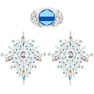Holibanna Rhinestone Body Sticker Resin Gems For Festival Makeup Set - For Music Festivals Parties Dance Events Cosplay