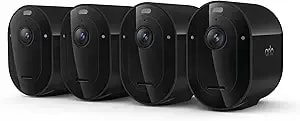 Arlo Pro Security Camera 2k Hdr (6th Gen, 2025 Release) - Wireless Outdoor Camera, Rechargeable Removeable Battery, Event Captions, Emergency Response, 1-Month Trial Of Secure Plan, 4 Cam, Black