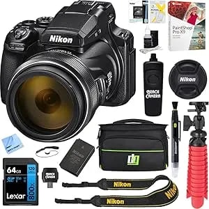 Nikon Coolpix p1100 Superzoom Digital Camera,125x Optical Zoom With Image Stabilization 16 Mp 4k Ultra Hd Video Bundle With 64gb Memory+Deco Gear Camera Bag+Accessory - Official Nikon Usa Model