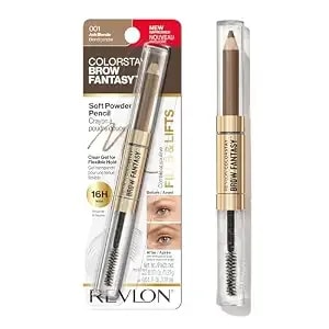 Revlon Colorstay Brow Fantasy, All In One Eyebrow Powder Pencil With Shaping Clear Gel, Gel Infused With Panthenol, Smudge-Proof, 16hr Visibly Full Brows, 001 Ash Blonde