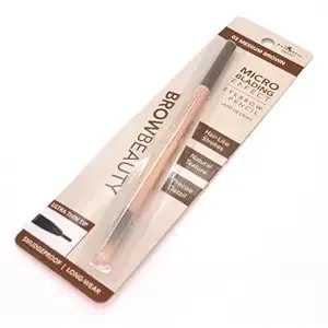 Italia Deluxe Pick 1 X Browbeauty Microblading Effect Eyebrow Pencil Ultra Slim it800new & Zipper Bag (03 : Medium Brown)