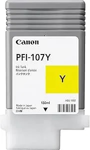 Canon Pfi-107y 130ml Ink Tank For ipf680/685/780/785, Yellow