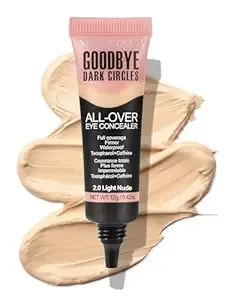 Liquid Concealer, Under Eye Full Coverage Concealers For Dark Circles, Fine Lines, Redness,Waterproof, Firming,Color Correcting Long Lasting Makeup Concealer For Women (02#Light Nude, 0.42 Fl Oz)
