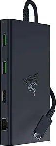 Razer USB C Dock 11-Port Travel Charging Station For Windows Mac Laptop Ipad Surface Chromebook Galaxy Tab: Type C, HDMI, Ethernet, Microsd - 4K 60 Hz Display - 85 W Tablets + Mobile Fast Charge