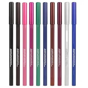 2025 New Beauty 10 Colored Eyeliner Gel Pens, Ultra-Pigmented Gel Liner, Pearl Eye Shadow Pencil, Waterproof Metallic Glitter Colorful Eyeliner Pen Set Eye Makeup For Women (10pcs)