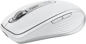 Logitech Mx Anywhere 3s Compact Wireless Mouse, Fast Scrolling, 8k Dpi Any-Surface Tracking, Quiet Clicks, Programmable Buttons, Usb C, Bluetooth, Windows Pc, Linux, Chrome, Mac - Pale Grey
