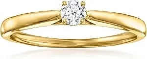 Ross-Simons 0.15 Carat Lab-Grown Diamond Solitaire Ring In 18kt Gold Over Sterling