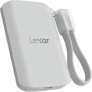 Lexar 2tb es5 Magnetic External Ssd, Up To 2000mb/S, Compatible W/Magsafe, Usb-C Smartphones, Iphone 15/16 Or Above, Pc, Mac, Supports Apple Prores & Samsung Pro Video, Silver (les5xxx002t-Rnwnu)