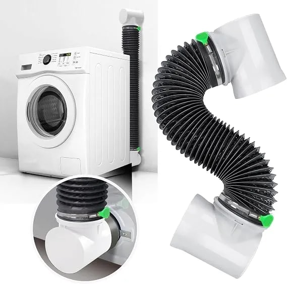 Dryer Vent Hose For Tight Space,Indoor Dryer Vent, Dryer Hose Vent Kit,90 Degree Dryer Vent Elbow,Dryer Vent Connector Kit,Dryer Vent Duct, Dryer Vent Adapter, Dryer Vent Vacuum Hose Attachment