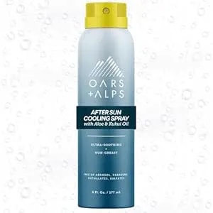 Oars + Alps After Sun Spray, After Sun Care Spray With Aloe Vera, Kukui Oil & Niacinamide & Green Tea Scent To Naturally Cool Skin, Hydrating, Soothing, Non Greasy, 6oz