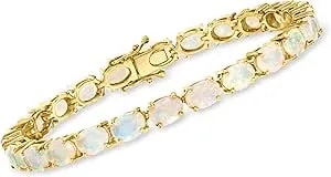 Ross-Simons 12.00 Ct. T.W. Ethiopian Opal Tennis Bracelet In 18kt Gold Over Sterling