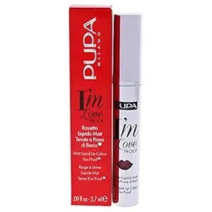 Pupa Milano I Am Love Proof Matt Liquid Lip Color - Gives Super-Intense Colour - Offers A Matte, Velvety Effect - Ultra-Comfortable Texture Adheres Perfectly To Lips - 003 Rose Nude - 0.09 Oz