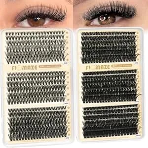 Lash Clusters 30d+40d+50d+60d+80d+100d Wispy Lash Extensions 8-16mm 708pcs D Curl Eyelash Cluster Diy Natural Eyelash Extensions