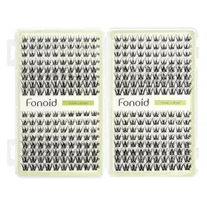 Lash Clusters 320 Pcs Wispy Lash Clusters 10-16mm Eyelash Clusters C Curl Cluster Eyelash Extensions Soft Comfortable Individual Lashes For Diy At Home（Fishtail Cluster Lashes)