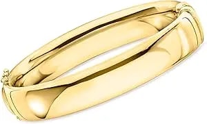 Ross-Simons 12mm 18kt Gold Over Sterling Bangle Bracelet