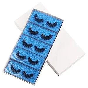 →Vayator 10 Pairs Wholesale Natural Mink Eyelashes 3d Mink Lashes Long Thick False Eyelashes High Volume Eye Lashes Hand Made Makeup Eyelash Soft (Blue-103)