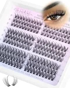 Wispy Lash Clusters Natural Eyelash Clusters 10-12-14mm Cluster Eyelash Extensions Fairy Lashes Clusters With Thin Band C Curl Individual Lashes Cluster Eyelash PestañAs Postizas Naturales