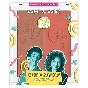 Wet N Wild Saved By The Bell Highlighter & Illuminator Duo, Radiant Shimmer Face Palette, Ultra-Reflective Micro-Pearls, Buildable Powder Formula, Cruelty-Free Makeup – Nerd Alert