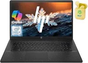 Hp 17.3" Business Laptop Computer, Intel 10-Core i5 Processor, Windows 11 Pro Laptop With Ai Copilot Ready (12gb Ram - 256gb Ssd)