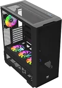 Thermaltake s380 Tg Argb; Mid Tower Chassis; 1x120mm sf120 Argb & 1x360mm sf360 Argb Pwm Fans Included; 360mm Radiator Support; 400mm Gpu Clearance; Hidden Connector Support; Black; Ca-11k-00m1wn-00