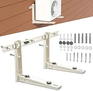 Mini Split Wall Mounting Bracket For 7000 Btu To 12000 Btu - Max 400lb Capacity, Galvanized Steel With Dual Anti-Rust Coating For Outdoor Ductless Air Conditioner Minisplit Ac Heat Pump