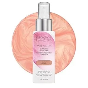Physicians Formula Rosé All Stay Illuminating Setting Spray For Makeup, Oil-Free, Alcohol-Free, Antioxidants - Dermatologist Tested, Clinicially Tested