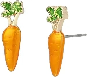 Betsey Johnson Jewelry Women'S Spring Chick Carrot Stud Earrings