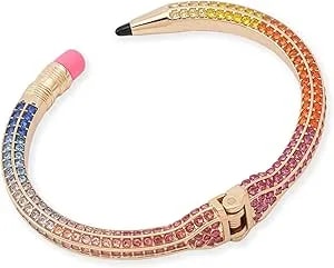 Betsey Johnson Women'S Straight A'S Pavé Pencil Cuff Bracelet