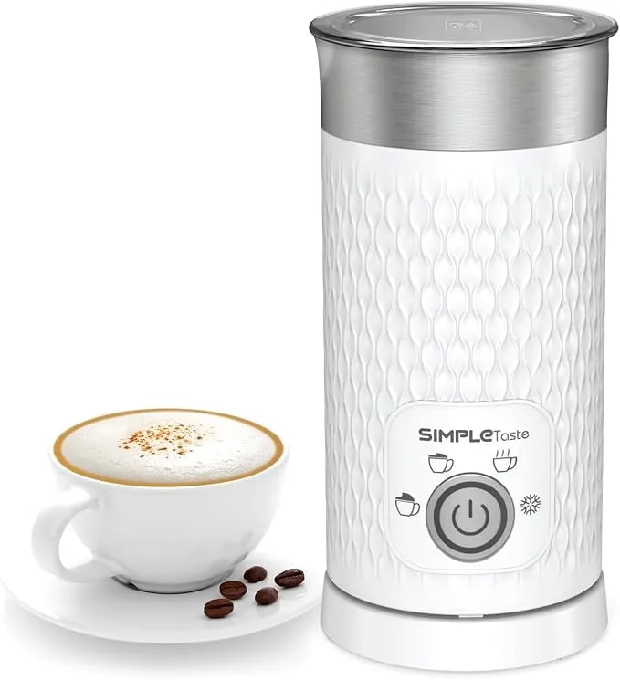 Simpletaste Milk Frother, 4-In-1 Electric Automatic Milk Steamer - Warm And Cold Foam Maker And Milk Warmer For Latte, Cappuccino, Macchiato, Hot Chocolate
