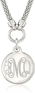 Ross-Simons Sterling Silver Personalized Disc Necklace