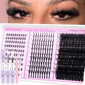 Wiwoseo Bottom Lash Clusters With Spikes Lash Clusters Kit Mega Volume Lash Spikes Cluster Eyelash Extensions Kit Fairy Eyelash Clusters Spiky Cluster Lashes Clusters With Clear Lash Bond And Seal
