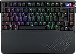 ASUS ROG Azoth Extreme Wireless Mechanical Gaming Keyboard – 75% TKL, ROG NX Snow Linear Switches, PBT Keycaps, Aluminum Chassis, Carbon Fiber, Gasket Mount, Color OLED Screen, PC/Mac Support - Black
