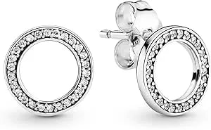 Pandora Forever Stud Earrings - Great Gift For Her - Stunning Women'S Earrings - Sterling Silver & Cubic Zirconia
