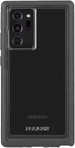 Pelican Voyager Series - Samsung Galaxy Note 20 Ultra Case [Wireless Charging Compatible] [Anti-Yellow] Heavy Duty Phone Case With Belt Clip Holster Kickstand [18ft Mil-Grade Drop Protection] - Clear