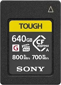 Sony Cfexpress Type A Memory Card 640GB, Compatible With Alpha 1, Alpha 7S III, 7 IV, 7R V, 9 III, Cinema Line FX3, FX30, And FX6