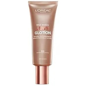 L'Oreal Paris Makeup True Match Lumi Glotion, Natural Glow Enhancer, Illuminator Highlighter, Bronzing Drops For A Sun-Kissed Glow, 903 Medium