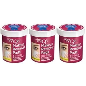 Andrea Eye Q'S Oil-Free Eye Makeup Remover Pads, 65-Count (Pack Of 3)
