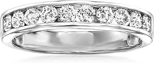 Ross-Simons 0.75 Ct. T.W. Channel-Set Diamond Wedding Band In 14kt White Gold
