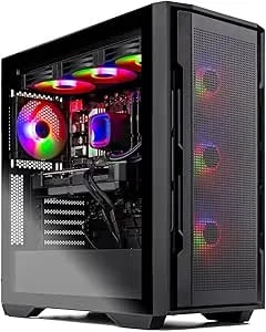 Skytech Gaming Rampage Desktop Pc, Ryzen 7 9700x 3.8 Ghz (5.5ghz), Amd Rx 9060xt 8gb, 1tb Nvme Ssd, 16gb ddr5 Ram 5200, 850w Gold Atx 3 Psu, 360mm Argb Aio, Wi-Fi, Win 11