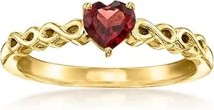 Ross-Simons 0.50 Carat Garnet Heart Ring In 18kt Gold Over Sterling