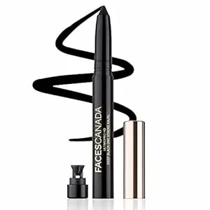 Facescanada Ultime Pro Hd Deep Black One Stroke Eye Pencil - Smooth Lightweight Hd Finish - 10 Hr Long Stay - Waterproof & Sweat Proof - Built-In Sharpener - 0.05 Oz/1.4g