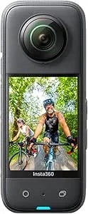 Insta360 X3-360 Action Camera With 5.7K 360 Active HDR Video, 4K Single-Lens Camera, Waterproof, Flowstate Stabilization, 2.29" Touchscreen, AI Editing, For Motorcycle, Wintersports And Vlogging