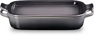 Le Creuset Stoneware Rectangular Dish With Platter Lid, 14 3/4" X 9", Oyster